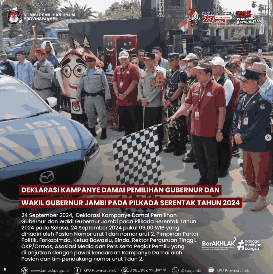 Deklarasi Kampanye Damai Pilkada 2024 se-Provinsi Jambi