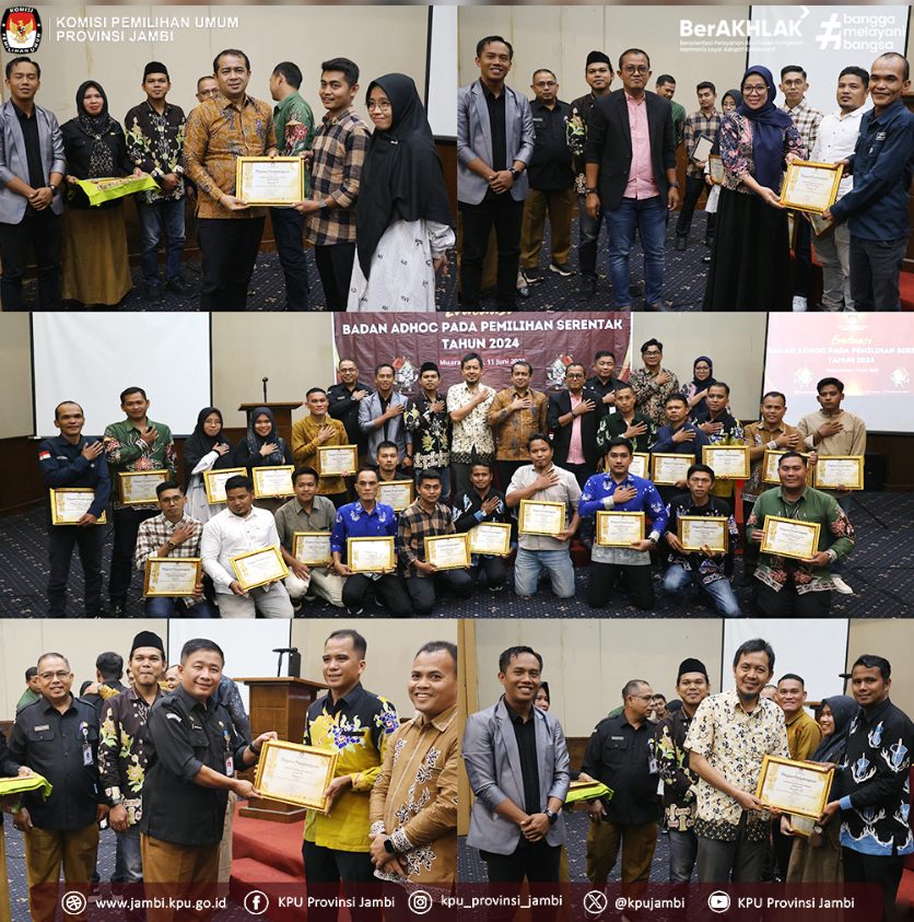 KPU Provinsi Jambi  mengikuti kegiatan evaluasi badan Adhoc pemilihan serentak Tahun 2024 Kab. Bungo