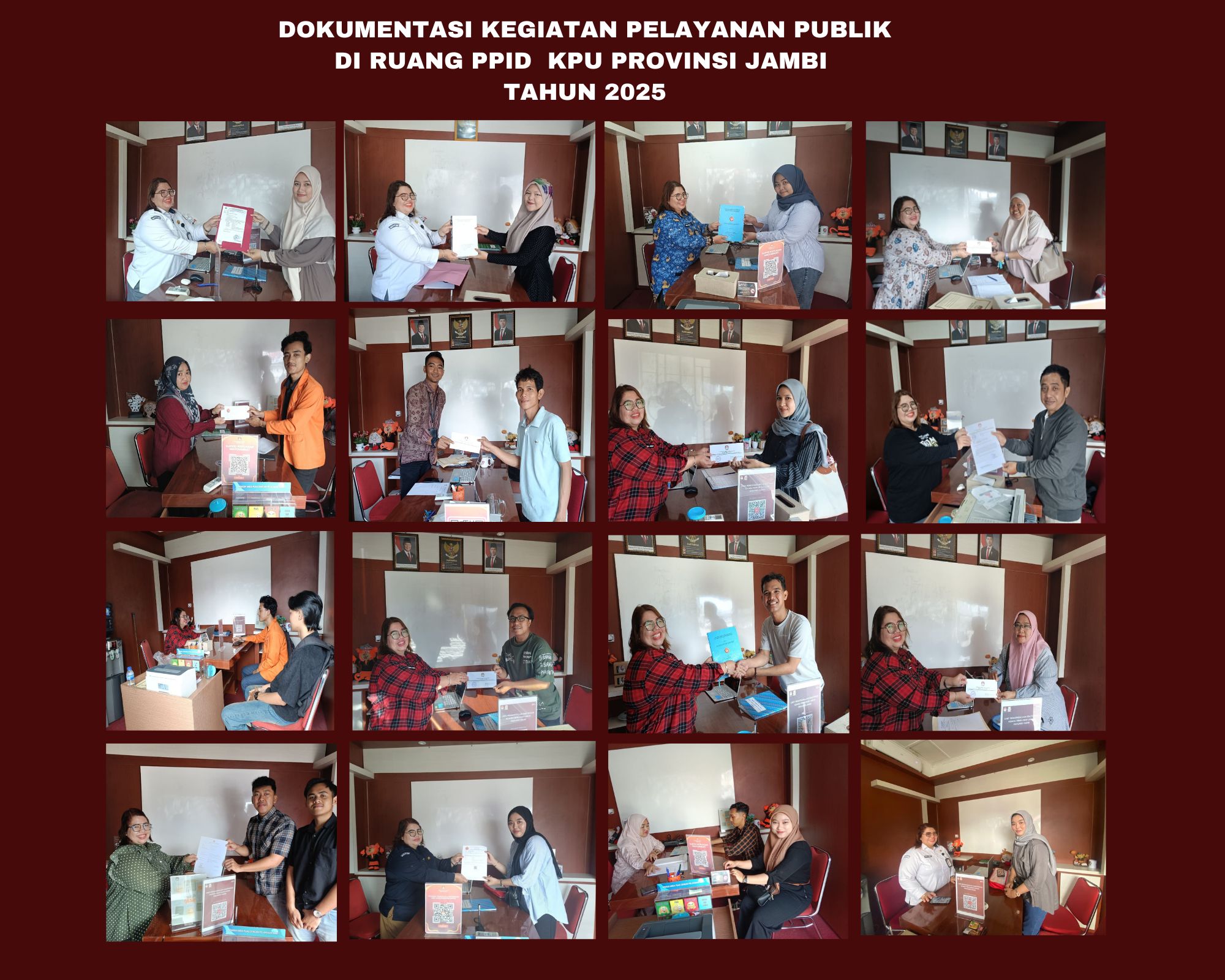 Dokumentasi Kegiatan Pelayanan Publik di Ruang PPID KPU Provinsi Jambi Tahun 2025